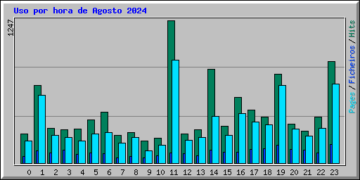 Uso por hora de Agosto 2024