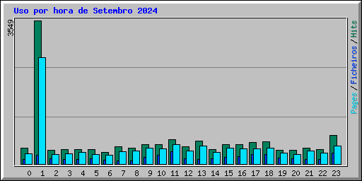 Uso por hora de Setembro 2024